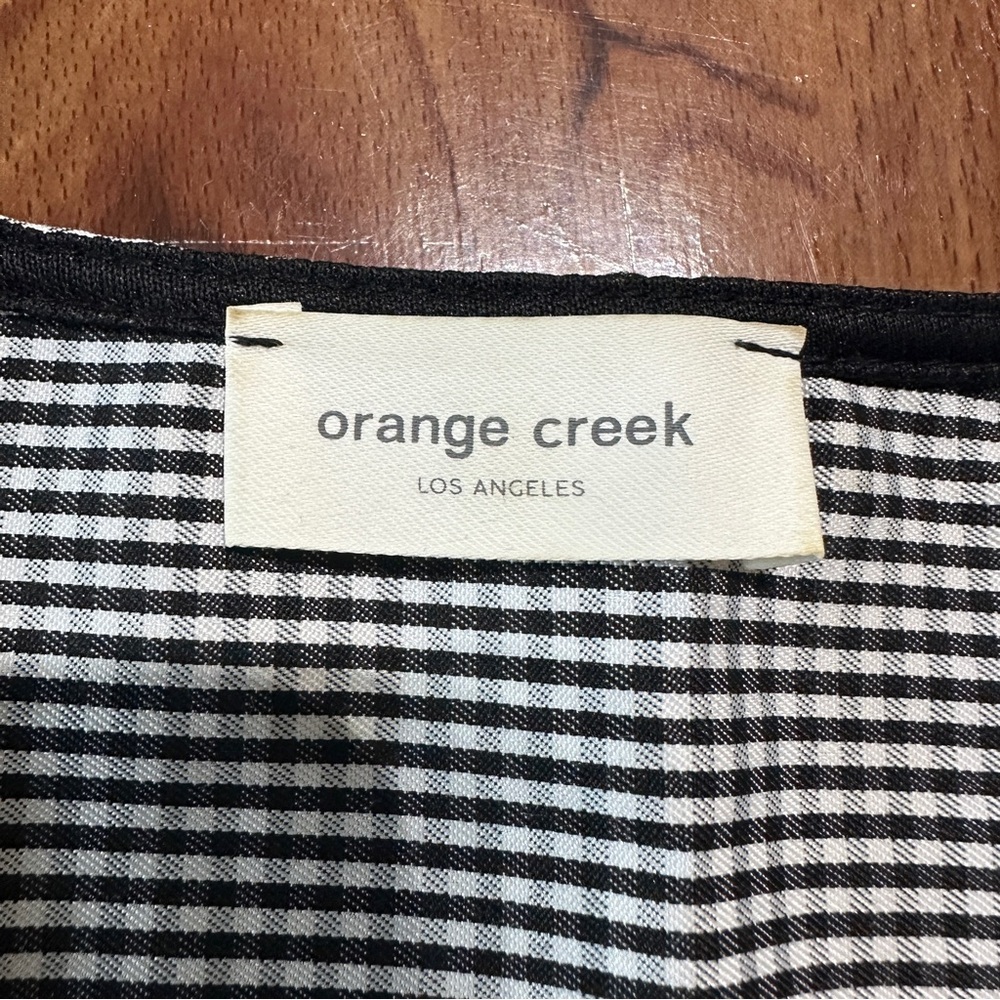 Orange Creek Gingham Ruffle Lace Detail Top - Picture 3 of 6